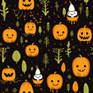 Citrouilles souriantes et espiègles d'Halloween